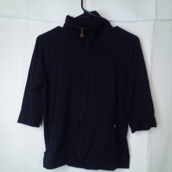 Fila Jacket Women M Half Sleeve Full Zip Pockets Active Athletic Black - Picture 1 of 15